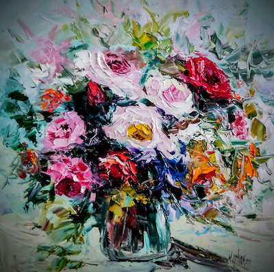 Mustafa Orhan imzalı tablo — Yağlı Boya, 50×50 cm, 5.100 TL müzayede satışı