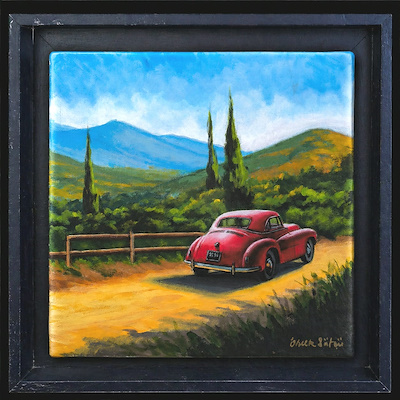 Ömer Sütçü imzalı tablo — Akrilik Boya, 40×40 cm, 4.500 TL müzayede satışı