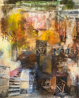 Barış Banaz imzalı tablo — Karışık Teknik, 50×40 cm, 4.000 TL müzayede satışı