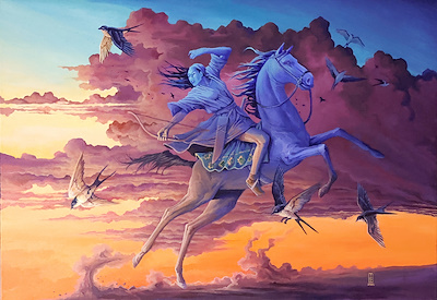 Mahmut Başer imzalı tablo — Akrilik Boya, 100×70 cm, 20.000 TL müzayede satışı