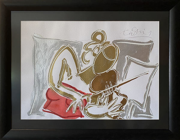 ADNAN TURANİ (1925-2016)-Musicians'' 2016 50x70 cm Karton Üzeri