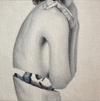 Selin Çelikdelen imzalı tablo — Yağlı Boya, 12×12 cm, 3.000 TL müzayede satışı