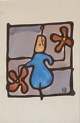 Hakan Dilek imzalı tablo — Karışık Teknik, 10×15.5 cm, 1.500 TL müzayede satışı