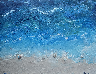 Rabia Koraltan imzalı tablo — Akrilik Boya, 35×45 cm, 3.000 TL müzayede satışı