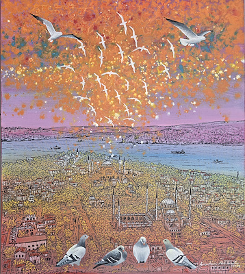 İbrahim Mısırlıoğlu imzalı tablo — Yağlı Boya, 75×65 cm, 12.000 TL müzayede satışı