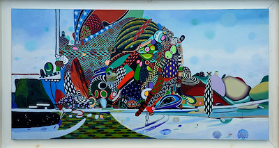 Levent Oyluçtarhan imzalı tablo — Yağlı Boya, 50×100 cm, 46.000 TL müzayede satışı