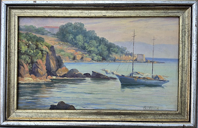 Ali Rıza Beyazıt imzalı tablo — Yağlı Boya, 23×40 cm, 20.000 TL müzayede satışı