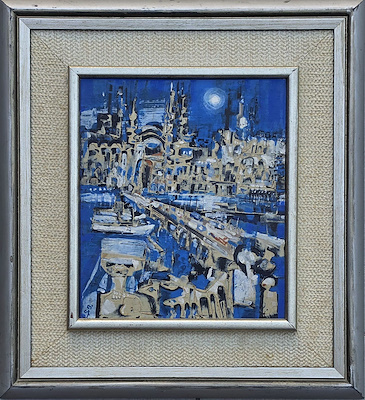 Şadan Bezeyiş imzalı tablo — Yağlı Boya, 30×25 cm, 87.500 TL müzayede satışı