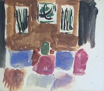 Nejad Melih Devrim imzalı tablo — Sulu Boya, 22×29 cm, 85.000 TL müzayede satışı