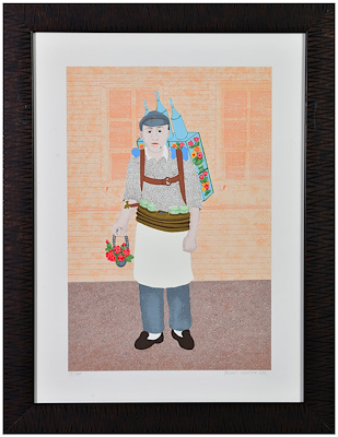Belkıs Taşkesen imzalı tablo — Baskı, 58×42 cm, 3.541 TL müzayede satışı