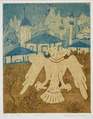 Mary Gehr imzalı tablo — Baskı, 27×21 cm, 3.777 TL müzayede satışı