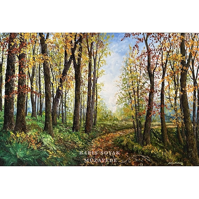 Hatice Korkmaz imzalı tablo — Yağlı Boya, 60×90 cm, 55.000 TL müzayede satışı