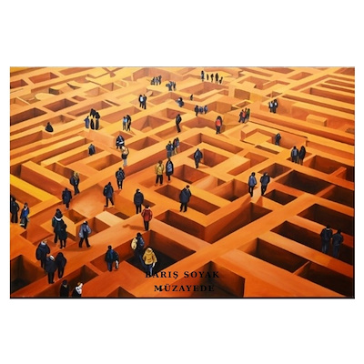Demet Saçkan imzalı tablo — Yağlı Boya, 80×120 cm, 22.500 TL müzayede satışı