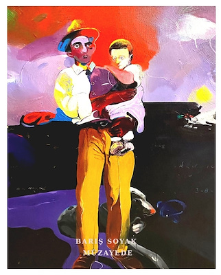 Alp Tamer Ulukılıç imzalı tablo — Akrilik Boya, 120×100 cm, 170.000 TL müzayede satışı