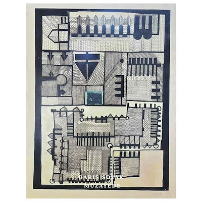 Erol Akyavaş imzalı tablo — Litografi, 65×50 cm, 105.000 TL müzayede satışı