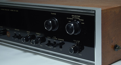 Pioneer SX-440 Receiver (1969-71) Japon -Piano black göğüs