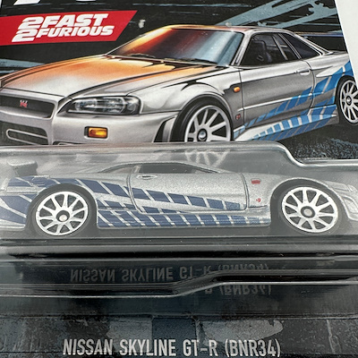 Hotwheels, Nissan Skyline GT-R (BNR34)-1:64, Fast & Furious