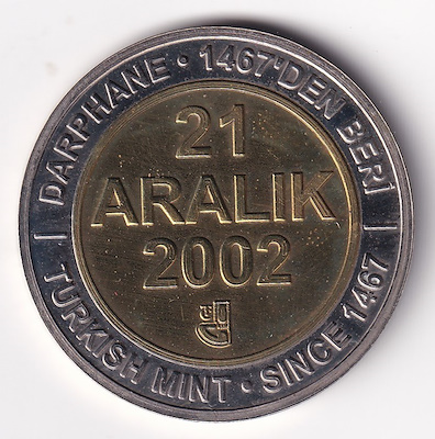 2002 Darphane Özel Gün Parası 21 Aralık 