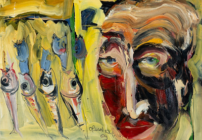 Orhan Kurmalı imzalı tablo — Yağlı Boya, 34×48 cm, 18.000 TL müzayede satışı