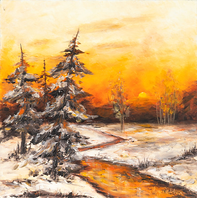 Atiye Gülser Arıkkan imzalı tablo — Yağlı Boya, 50×50 cm, 4.000 TL müzayede satışı