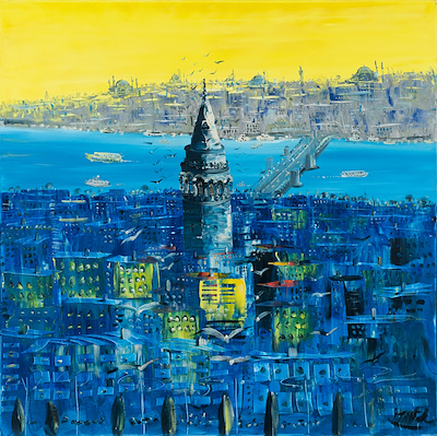 İbrahim Tayfur imzalı tablo — Yağlı Boya, 100×100 cm, 15.000 TL müzayede satışı