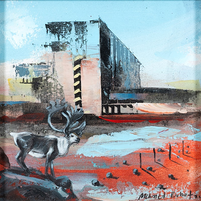 Mehmet Babat imzalı tablo — Akrilik Boya, 20×20 cm, 2.000 TL müzayede satışı