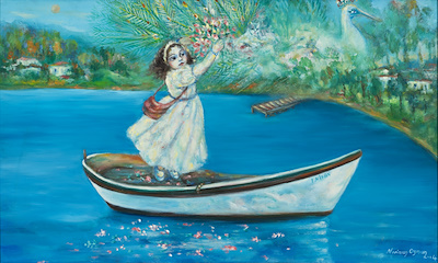 Neriman Oyman imzalı tablo — Yağlı Boya, 60×100 cm, 85.000 TL müzayede satışı