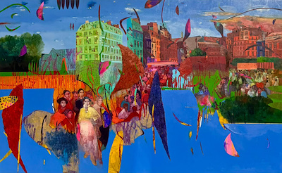 Hakan Esmer imzalı tablo — Yağlı Boya, 160×260 cm, 450.000 TL müzayede satışı
