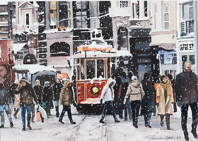 Hasan Kırdı imzalı tablo — Sulu Boya, 48×67 cm, 10.000 TL müzayede satışı