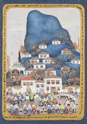 Mehmet Pesen imzalı tablo — Yağlı Boya, 27.5×20 cm, 180.000 TL müzayede satışı