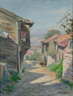 Şeref Akdik imzalı tablo — Yağlı Boya, 53×41 cm, 180.000 TL müzayede satışı