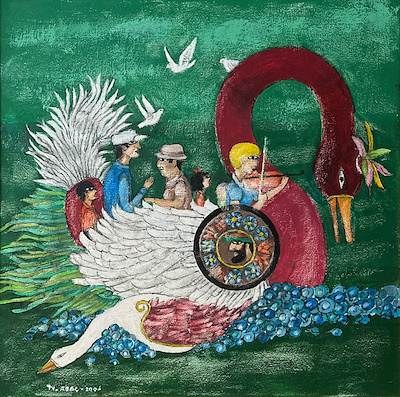 Nuri Abaç imzalı tablo — Yağlı Boya, 50×50 cm, 1.100.000 TL müzayede satışı