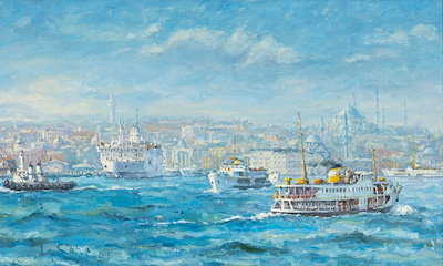Selahattin Kara imzalı tablo — Yağlı Boya, 75×125 cm, 225.000 TL müzayede satışı