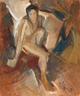 Fahri Sümer imzalı tablo — Yağlı Boya, 55×46 cm, 40.000 TL müzayede satışı