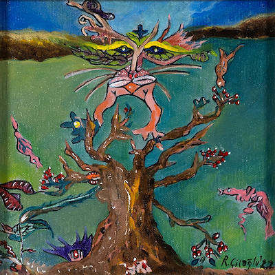 Rabia Çiloğlu imzalı tablo — Akrilik Boya, 20×20 cm, 1.500 TL müzayede satışı