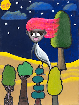 Zuzu imzalı tablo — Akrilik Boya, 40×30 cm, 2.000 TL müzayede satışı