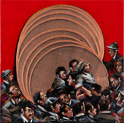 Gülbuğ Mukaddes imzalı tablo — Akrilik Boya, 50×50 cm, 16.000 TL müzayede satışı
