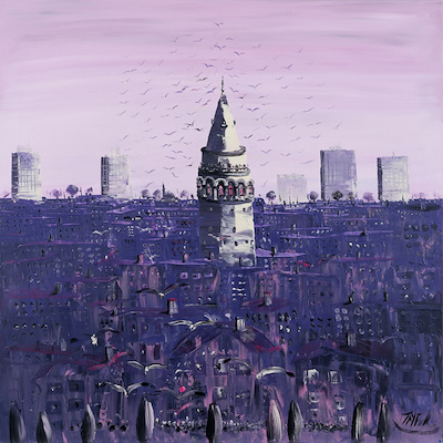 İbrahim Tayfur imzalı tablo — Yağlı Boya, 100×100 cm, 15.000 TL müzayede satışı