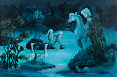 Aysun Öz imzalı tablo — Akrilik Boya, 75×50 cm, 45.000 TL müzayede satışı