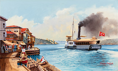 Cumhur Koraltürk imzalı tablo — Yağlı Boya, 60×100 cm, 30.000 TL müzayede satışı