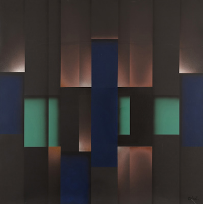 Abdurrahman Öztoprak imzalı tablo — Karışık Teknik, 120×120 cm, 480.000 TL müzayede satışı