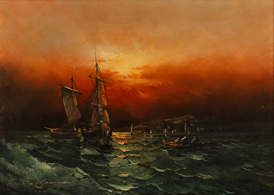 Sebahattin Camcıoğlu imzalı tablo — Yağlı Boya, 50×70 cm, 9.000 TL müzayede satışı