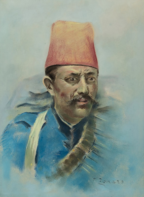 Faustıno Zonaro imzalı tablo — Guaj, 40×30 cm, 165.000 TL müzayede satışı