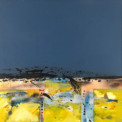 Zahit Büyükişleyen imzalı tablo — Yağlı Boya, 150×150 cm, 100.000 TL müzayede satışı