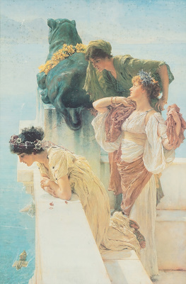 Lawrence Alma Tadema imzalı tablo — Baskı, 90×60 cm, 9.000 TL müzayede satışı