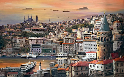 Kerim Yavuz imzalı tablo — Yağlı Boya, 100×160 cm, 14.000 TL müzayede satışı