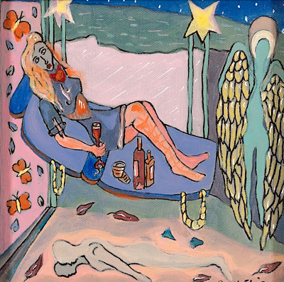 Rabia Çiloğlu imzalı tablo — Akrilik Boya, 20×20 cm, 1.500 TL müzayede satışı