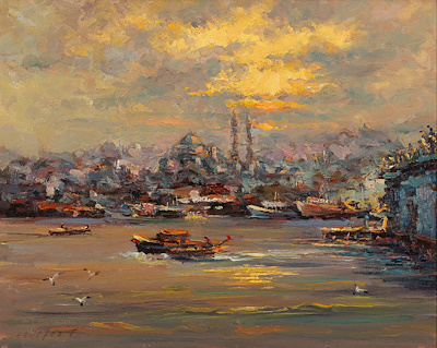 Ebulfez Ferecoğlu imzalı tablo — Yağlı Boya, 40×50 cm, 9.000 TL müzayede satışı