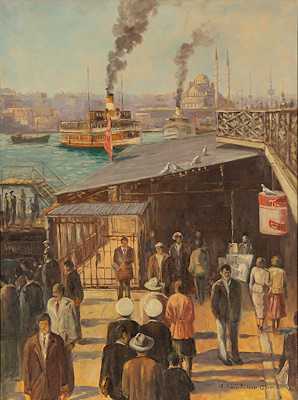 A. Muhterem Oma imzalı tablo — Yağlı Boya, 80×60 cm, 19.000 TL müzayede satışı