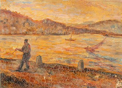 Mustafa Turgut Tokat imzalı tablo — Yağlı Boya, 25×35 cm, 25.000 TL müzayede satışı